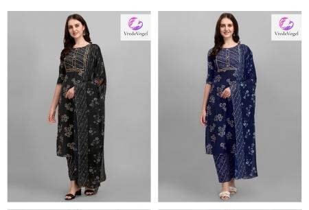 Vredevogel Aakashi Ethnic Wear Rayon Printed Ready Made Collection